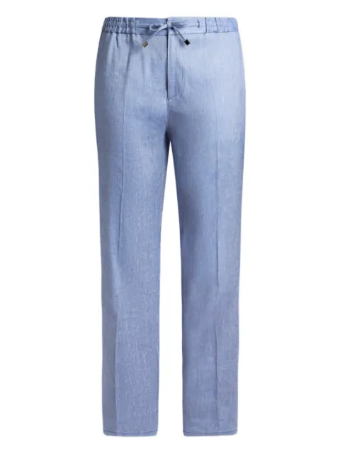 ETRO twill drawstring trousers Blue MRED000699TUCI7