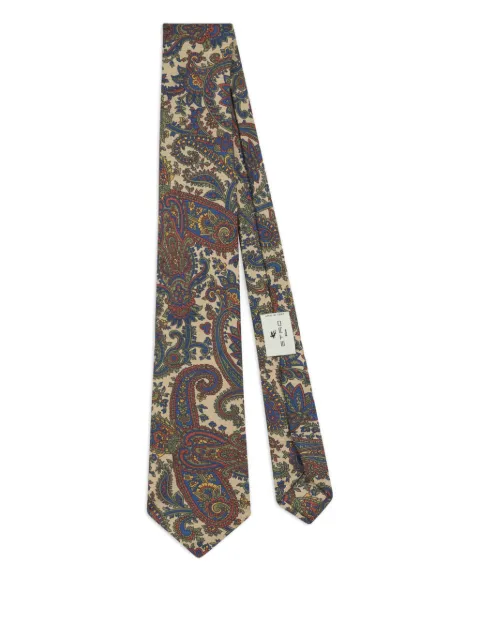 ETRO floral paisley silk tie Neutrals MASA0001AV870