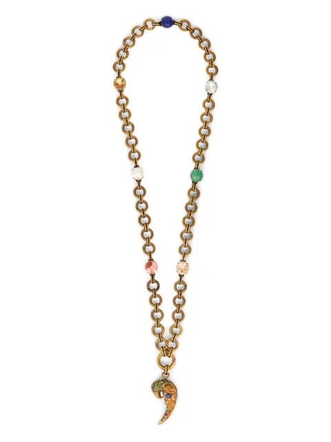 ETRO paisley-parrot crystal necklace Gold WF5C0052AM064