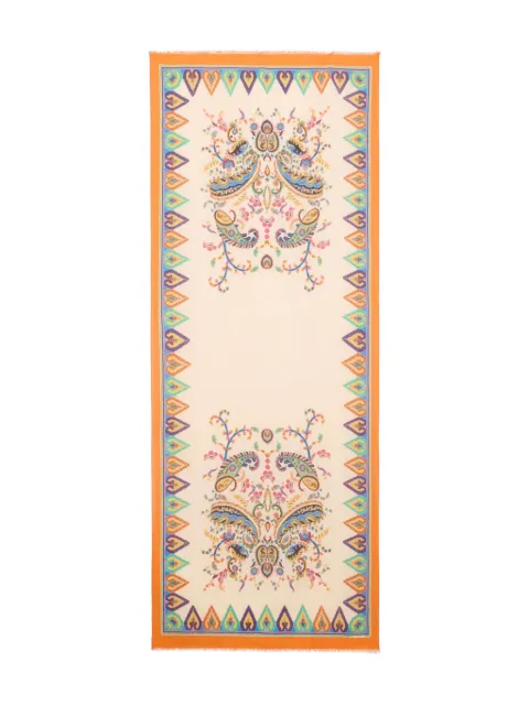 ETRO floral paisley jacquard scarf Neutrals WATA0010AKD91