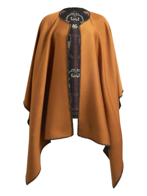 ETRO reversible patterned cloth cape Brown WRBD0029AKF12
