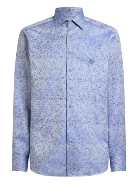 ETRO jacquard paisley motif shirt Blue MRIB000299TJ5C5
