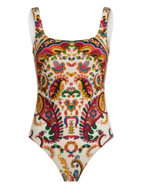 ETRO one-piece swimsuit with floral Paisley motif Neutrals WRPB0010AKF28