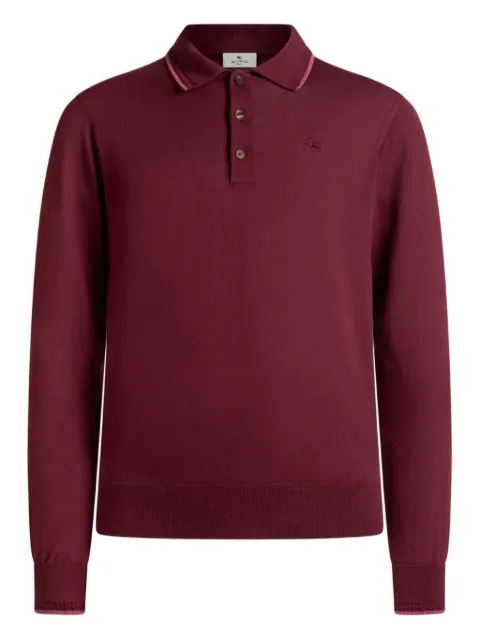 ETRO pegaso-embroidery polo shirt Red MRKF0028AQ410