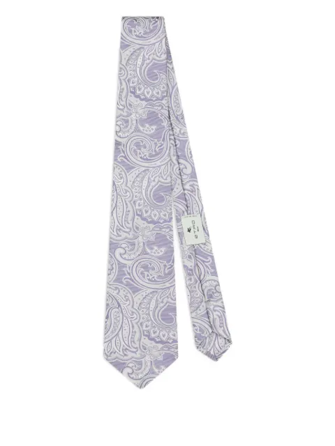 ETRO striped jacquard tie Purple MASA0001AQ386
