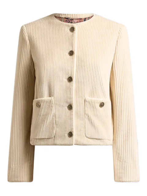 ETRO button corduroy jacket Neutrals WRCA011399TU5N6