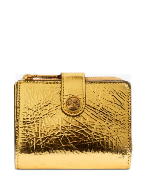 ETRO laminated leather wallet Gold WP2D0014AP414