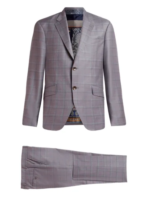 ETRO checked single-breasted suit Grey MRGC000199TQ270