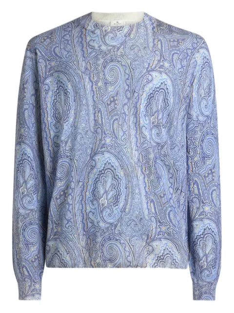ETRO floral arnica motif sweater Blue MRKF0096AKG61