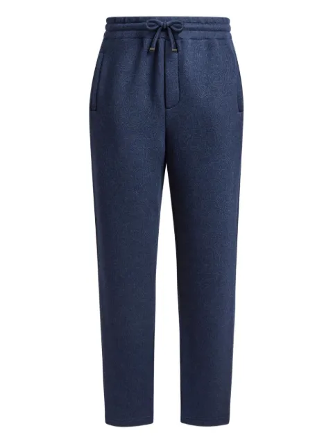 ETRO jacquard motif trousers Blue MRMC000499JJD14
