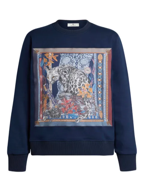 ETRO leopard-print sweatshirt Blue MRMB0006AV898