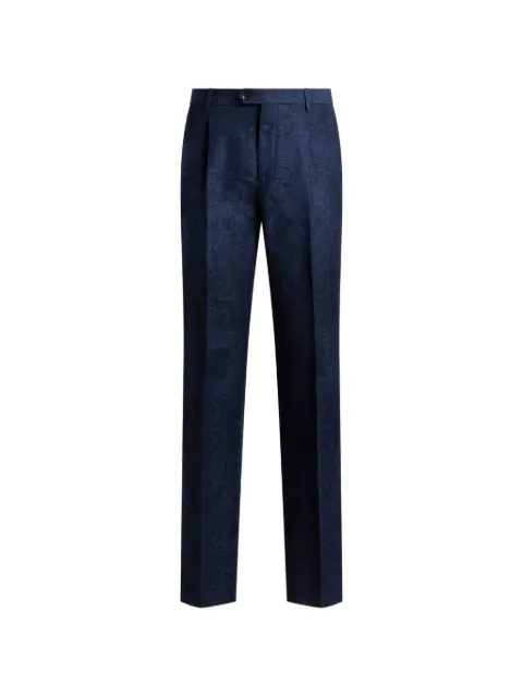 ETRO jacquard paisley trousers Blue MREA000199TPE08