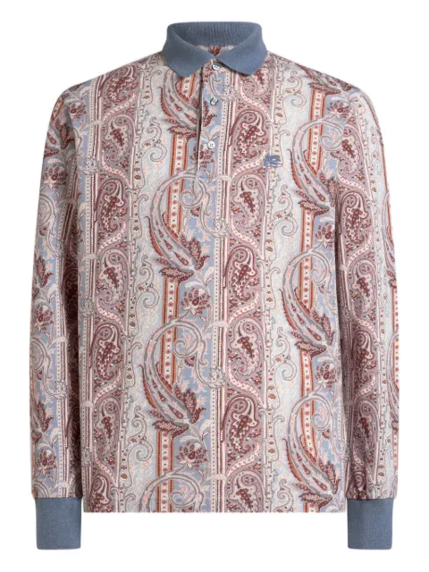 ETRO piqué polo shirt Blue MRMD0013AV912