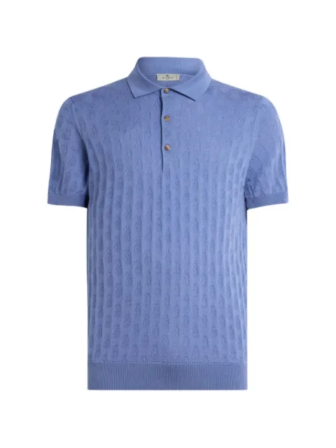 ETRO paisley-motif polo shirt Blue MRKF0004AU137