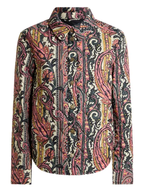ETRO quilted paisley foliage jacket Pink WRBB0026AKH72