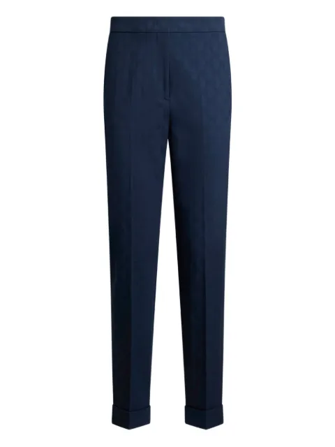 ETRO jacquard cropped trousers Blue WREA000299TJEK3