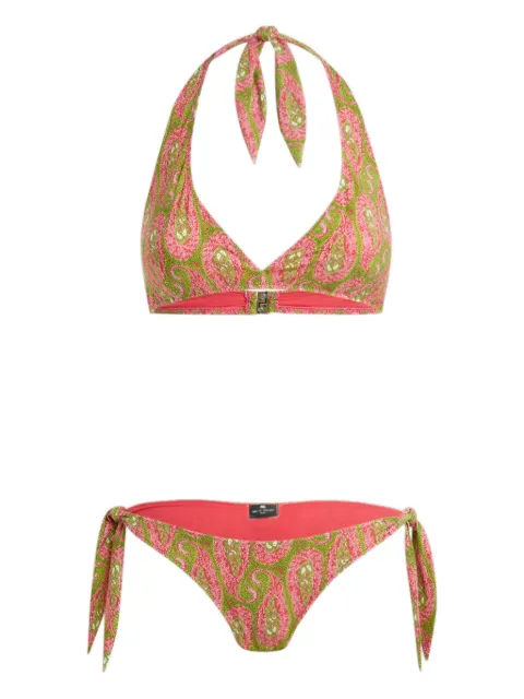 ETRO bikini with Paisley foliage motif Pink WRPB0007AKF64