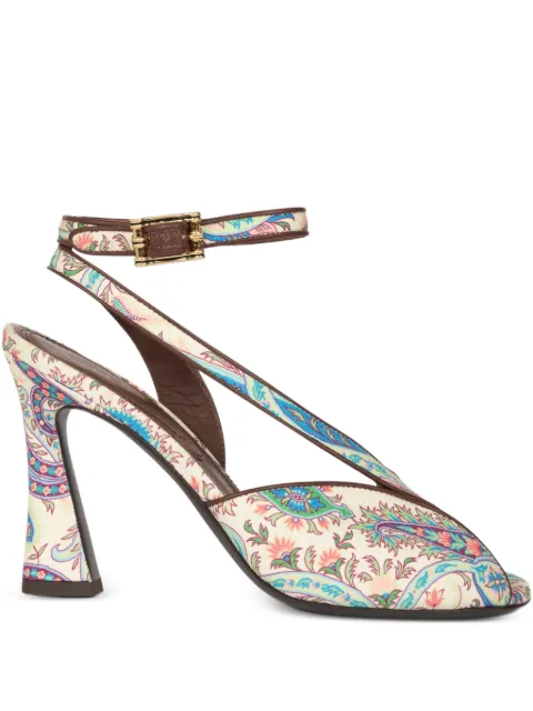 ETRO high-heeled sandals in printed cotton Neutrals WS4F0033AKH43