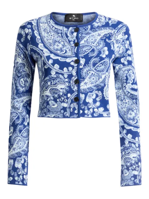 ETRO jacquard paisley-motif cardigan Blue WRKE0048AQ332