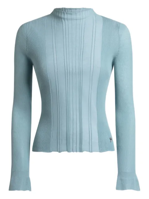 ETRO raised-collar jacquard sweater Blue WRKE0377AQ329