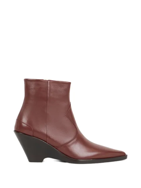 ETRO leather ankle boots with wedge heel Brown WS4B0011AP331