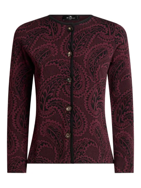 ETRO jacquard buttoned cardigan Red WRKP0032AV832