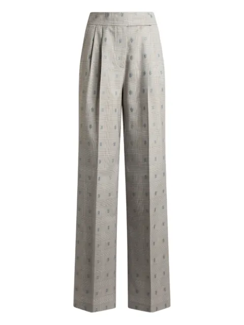 ETRO jacquard Prince of Wales trousers Neutrals WREA007399TJB55