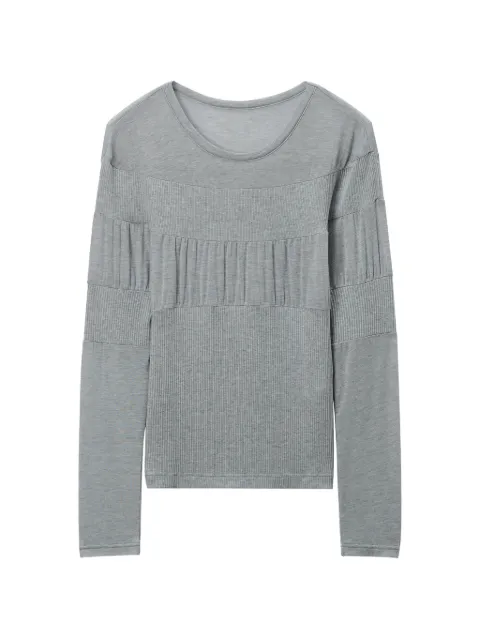 Y's ribbed-knit panelled sweater Grey YQT21676GREY