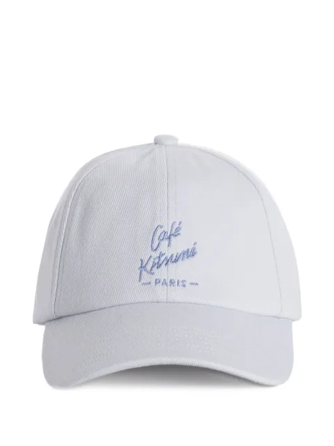 CAFÉ KITSUNÉ embroidered-detail cap White CKNU06102WW0096