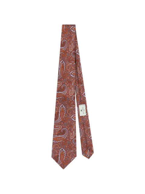ETRO jacquard paisley tie Brown MASA0001AQ395