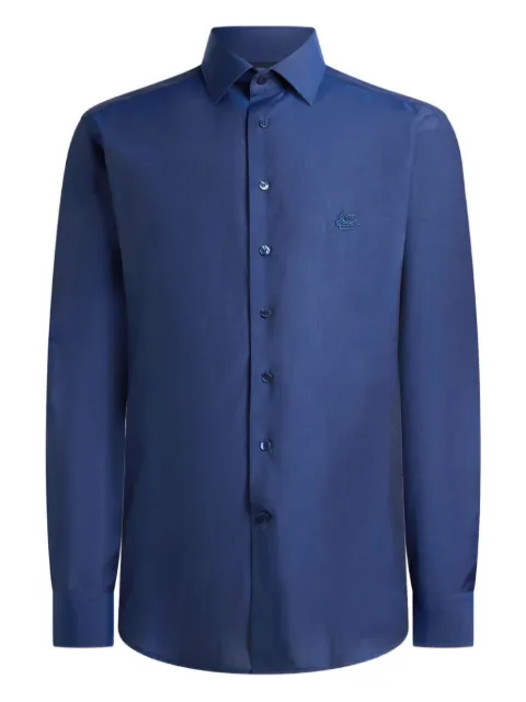 ETRO Pegaso-embroidery shirt Blue MRIB000299TU5D0