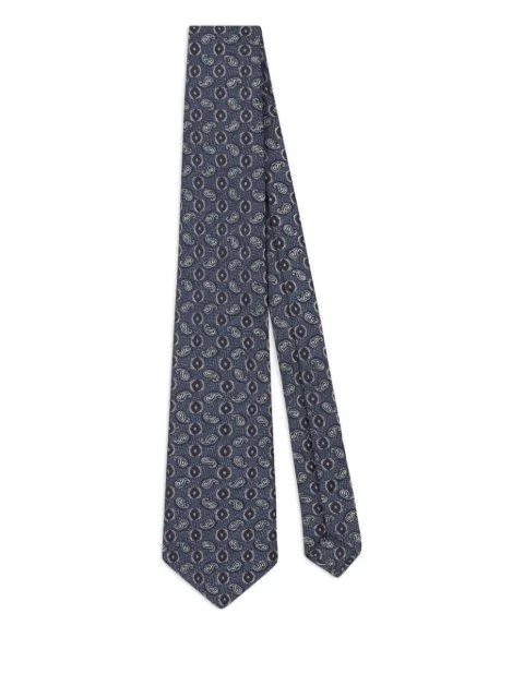 ETRO jacquard paisley tie Blue MASA0001AQ393