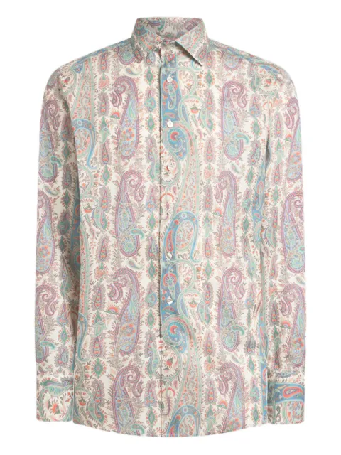 ETRO paisley foliage cotton muslin shirt Neutrals MRIB000199SA5P6
