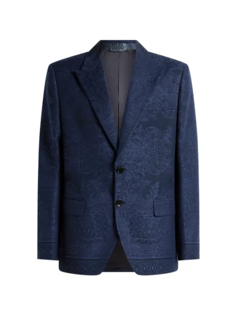 ETRO jacquard floral paisley jacket Blue MRCA005999TPE09