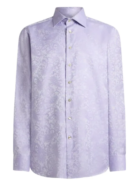 ETRO paisley cotton jacquard shirt Purple MRIB002599TJ5C6