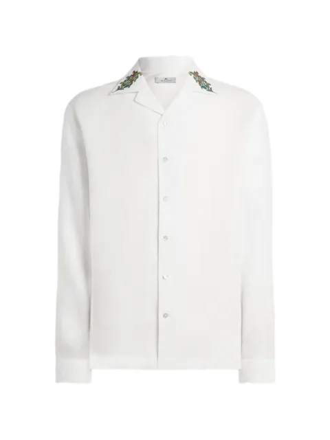 ETRO embroidered-collar shirt White MRIC0001AR492