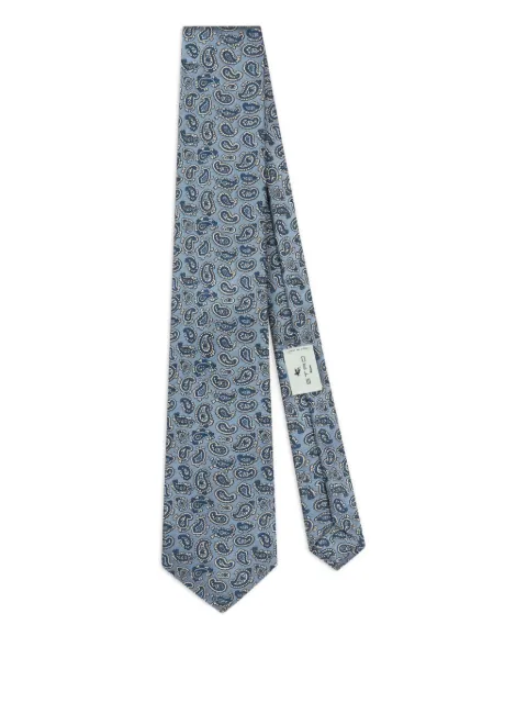 ETRO jacquard paisley silk tie Blue MASA0001AQ402