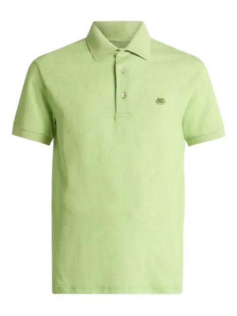 ETRO arnica-motif polo shirt Green MRMD0004AKF84