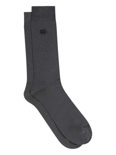 ETRO pegaso logo cotton socks Grey MAVA0001AC335
