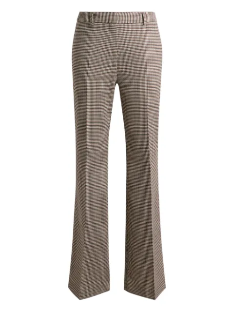 ETRO bootcut gingham trousers Brown WREA007099TQB85