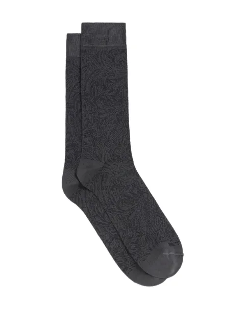 ETRO leafy jacquard socks Grey MAVA0001AC141