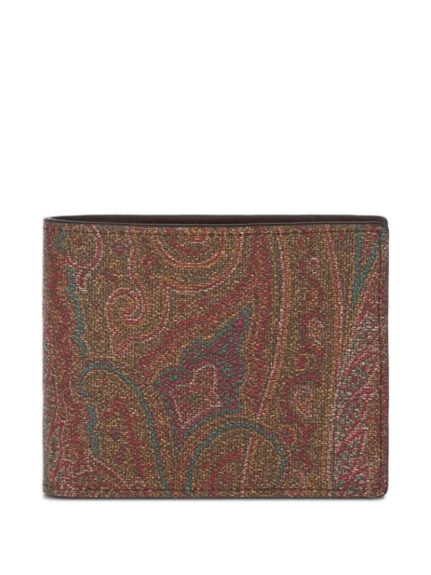 ETRO paisley bifold arnica wallet Brown MP2D0001AA086
