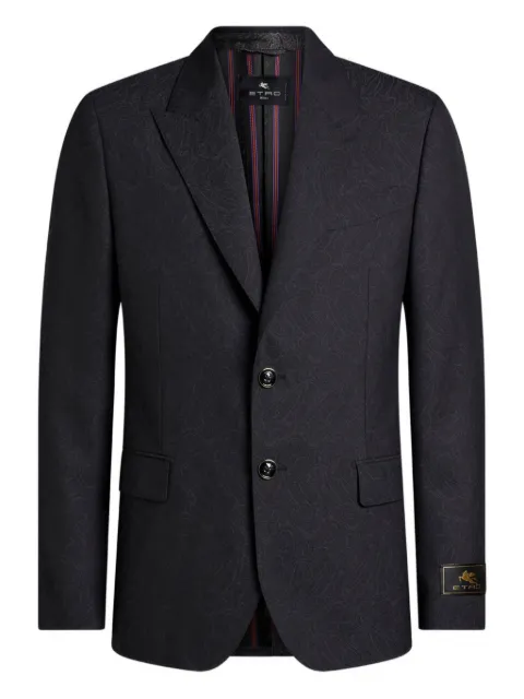 ETRO jacquard paisley single-breasted jacket Black MRCA005999TJ260