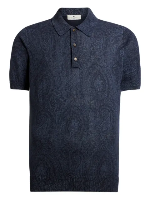 ETRO floral-paisley polo shirt Blue MRKF0004AKG63