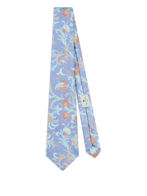 ETRO jacquard floral tie Blue MASA0001AQ400