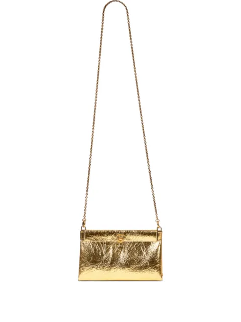 ETRO mini leather clutch talk with chain shoulder strap Gold WP2S0003AP414