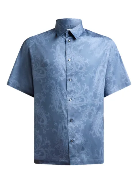 ETRO floral-paisley cotton shirt Blue MRIC001199SA5R5