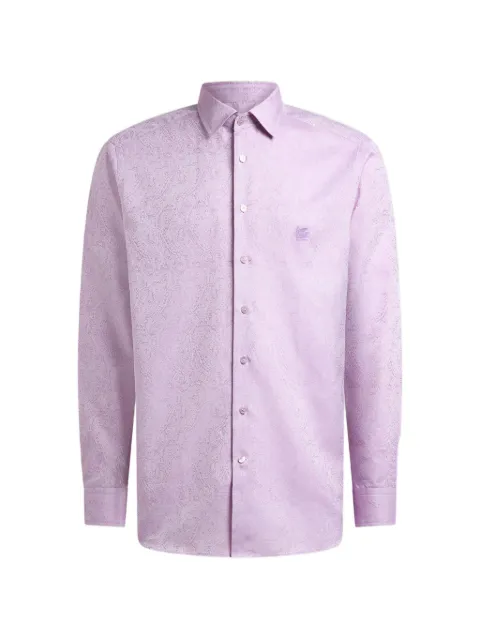 ETRO jacquard paisley embroidery shirt Purple MRIB000299TJ5C5