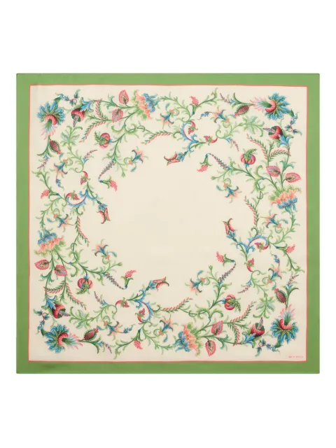 ETRO circular floral motif silk scarf Neutrals WAXA0006AKE19