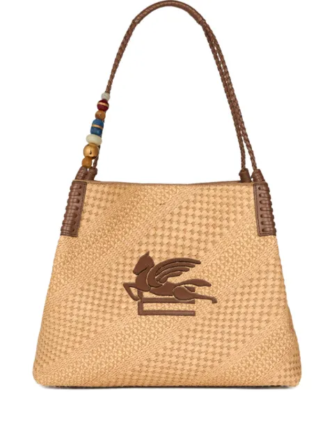 ETRO large raffia Libra tote bag Neutrals WP1D0028AE310